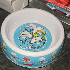Smurfs VINTAGE PET DOG CAT FOOD WATER Bowl